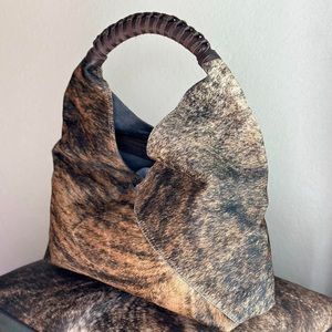Leather cow hide purse